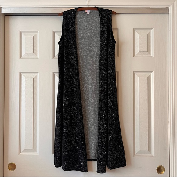 Lula Roe Sleeveless Vest Midi Length Star Print - Picture 1 of 8